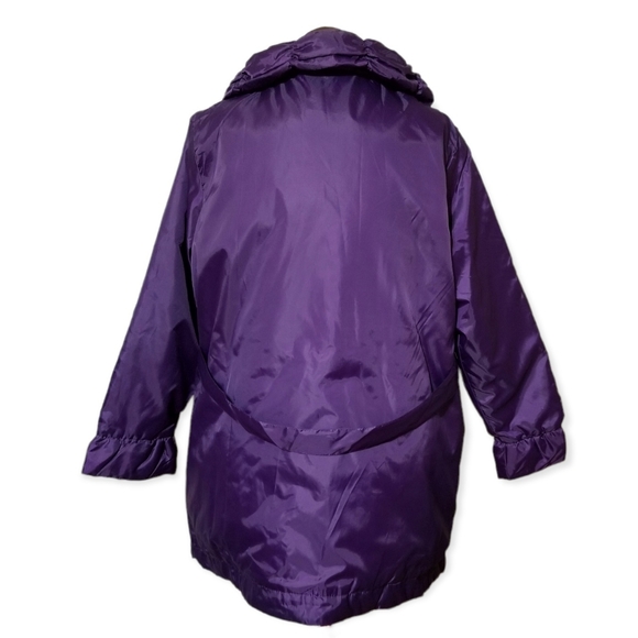 Purple Belted Jacket Woman's Size L - Picture 5 of 14